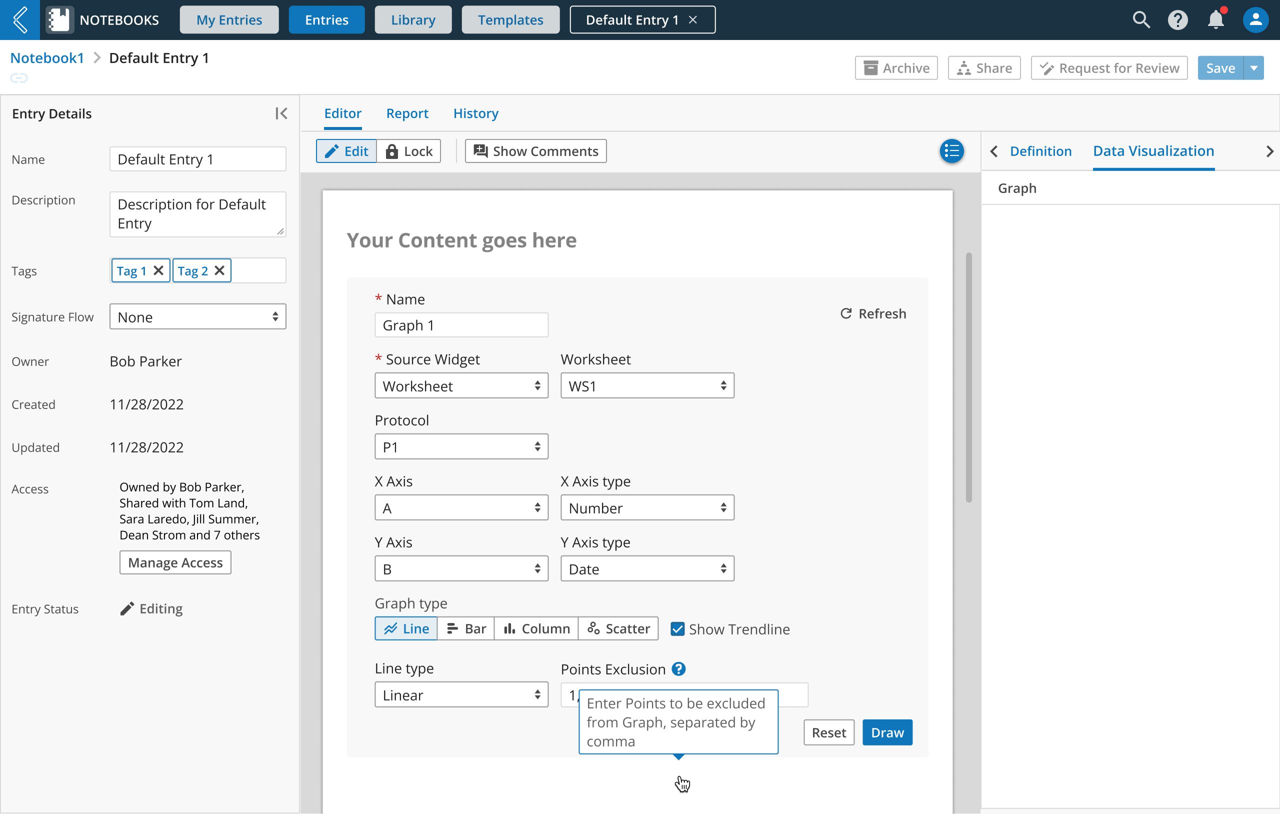 Low Code Data Visualization Graph Builder Input Detail 
