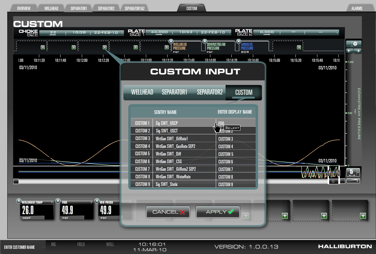 Real Time Data Tracking Inputs